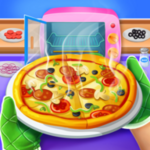 pizza maker chef baking kitchen android application logo